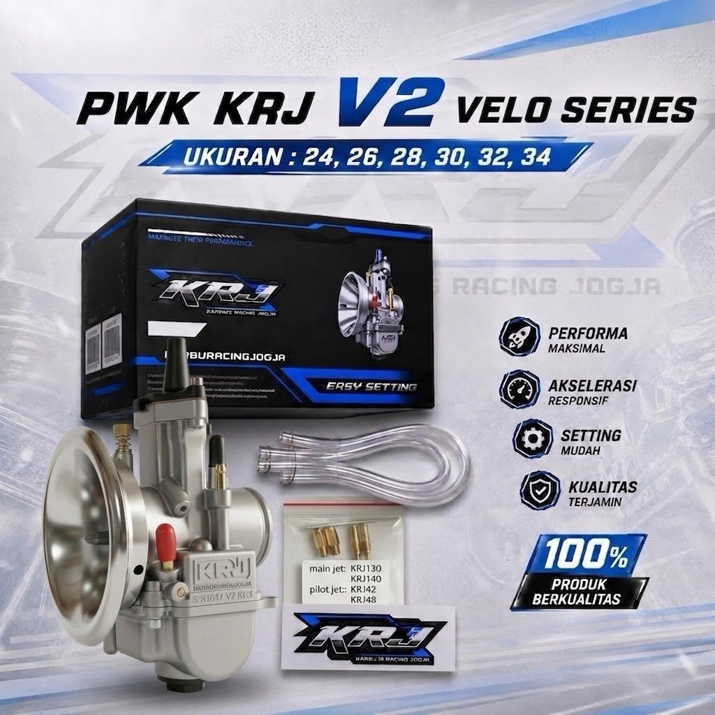 KARBURATOR PWK KRJ (V2) SUPERFLOW + VELO CNC 24 26 28 30 32 34 - Gambar 2