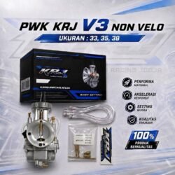 KARBURATOR PWK KRJ V3 Ukuran 33 35 38 - TANPA VELO - SUPERFLOW CNC + VELO V1 dan VELO V2