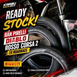 READY STOCK LANGSUNG KIRIM - BAN EX RACE DIABLO ROSSO 100/80 RING 17