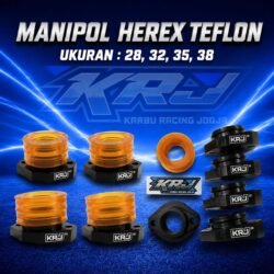 SET MANIPOL HITAM MIRING HEREX + KARET MANIPOL INTAKE TEFLON KRJ 28 30 32 33 34 35 38 40 42